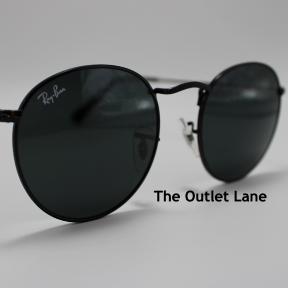 Model Display RayBan Round Metal All Black RB3447 - Picture 7 of 16